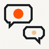 Animated GIF of speech bubbles.