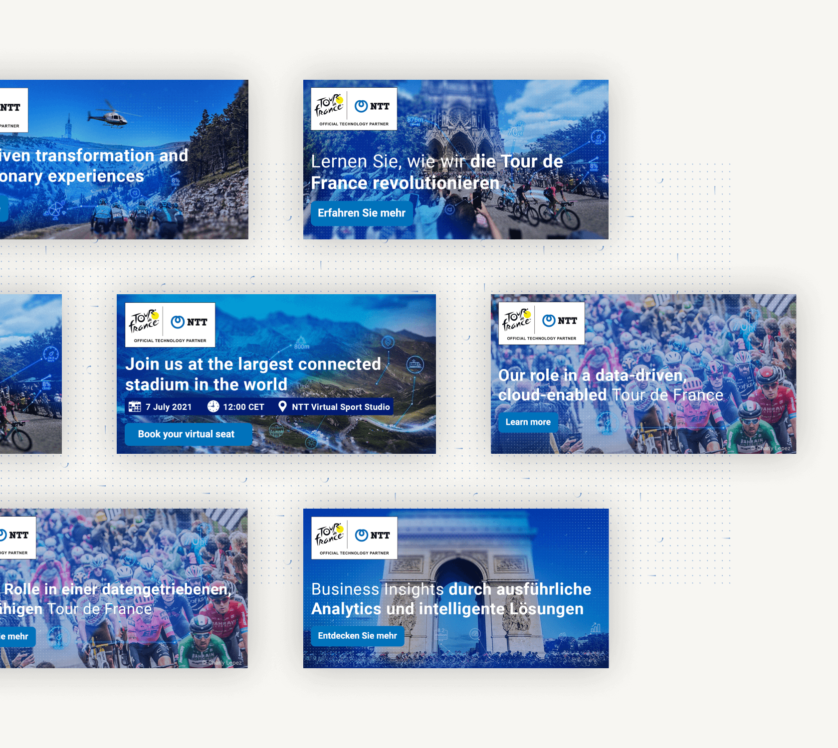 Multiple Tour de France ad pages