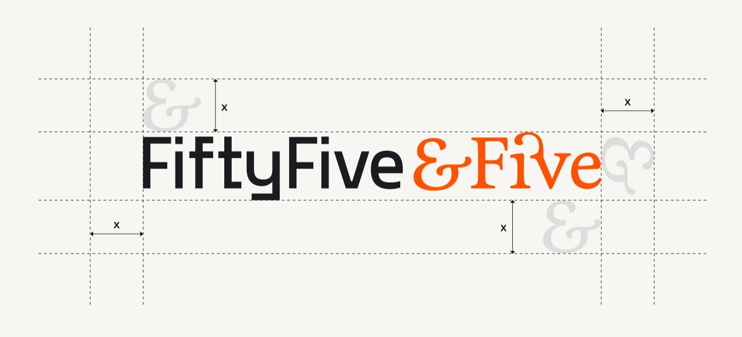Fifty Five and Five logo design