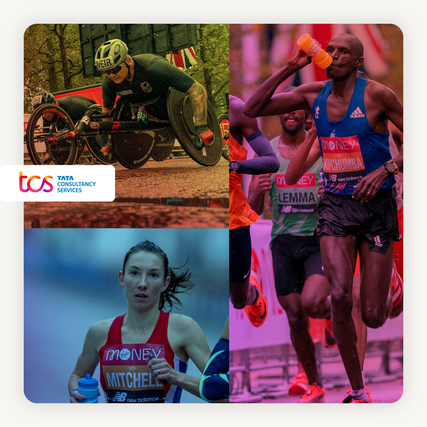 Images the London Marathon which TCS are title sponsors of. 