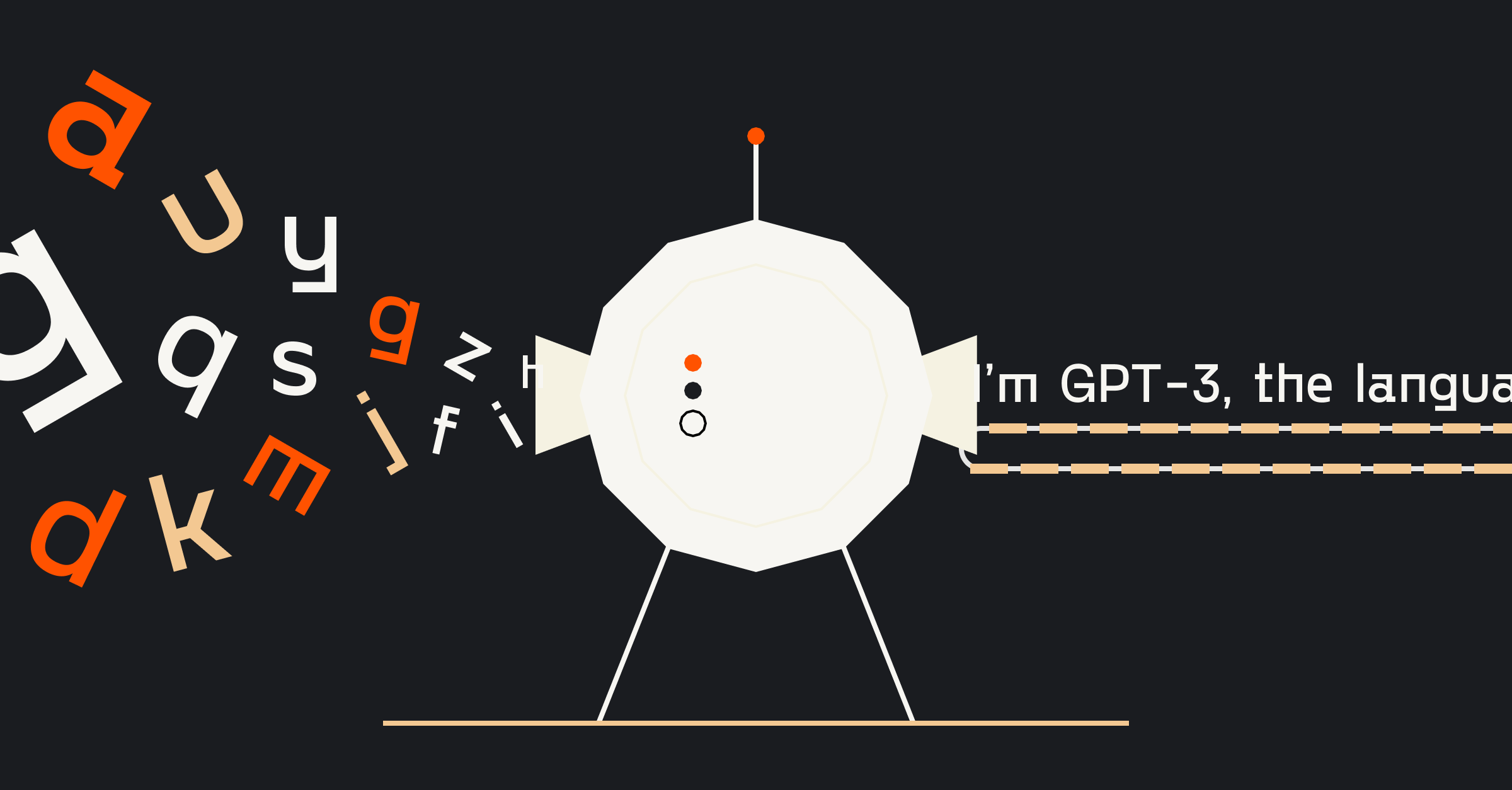 GPT-3 machine that takes in letters and produces legible words and sentence. 