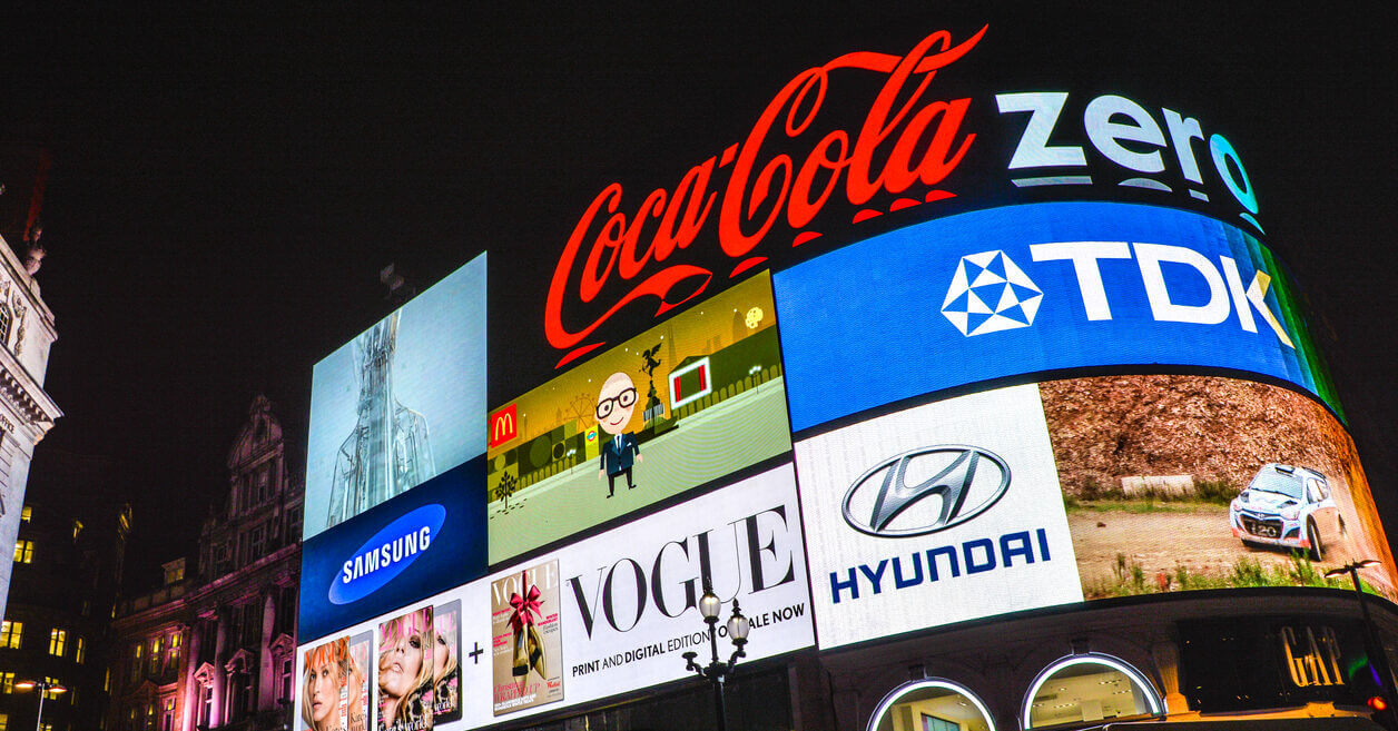 Digital billboards at Piccadilly - Traditional marketing