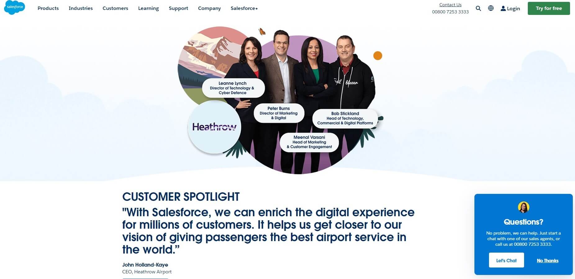 Salesforce customer success stories page.