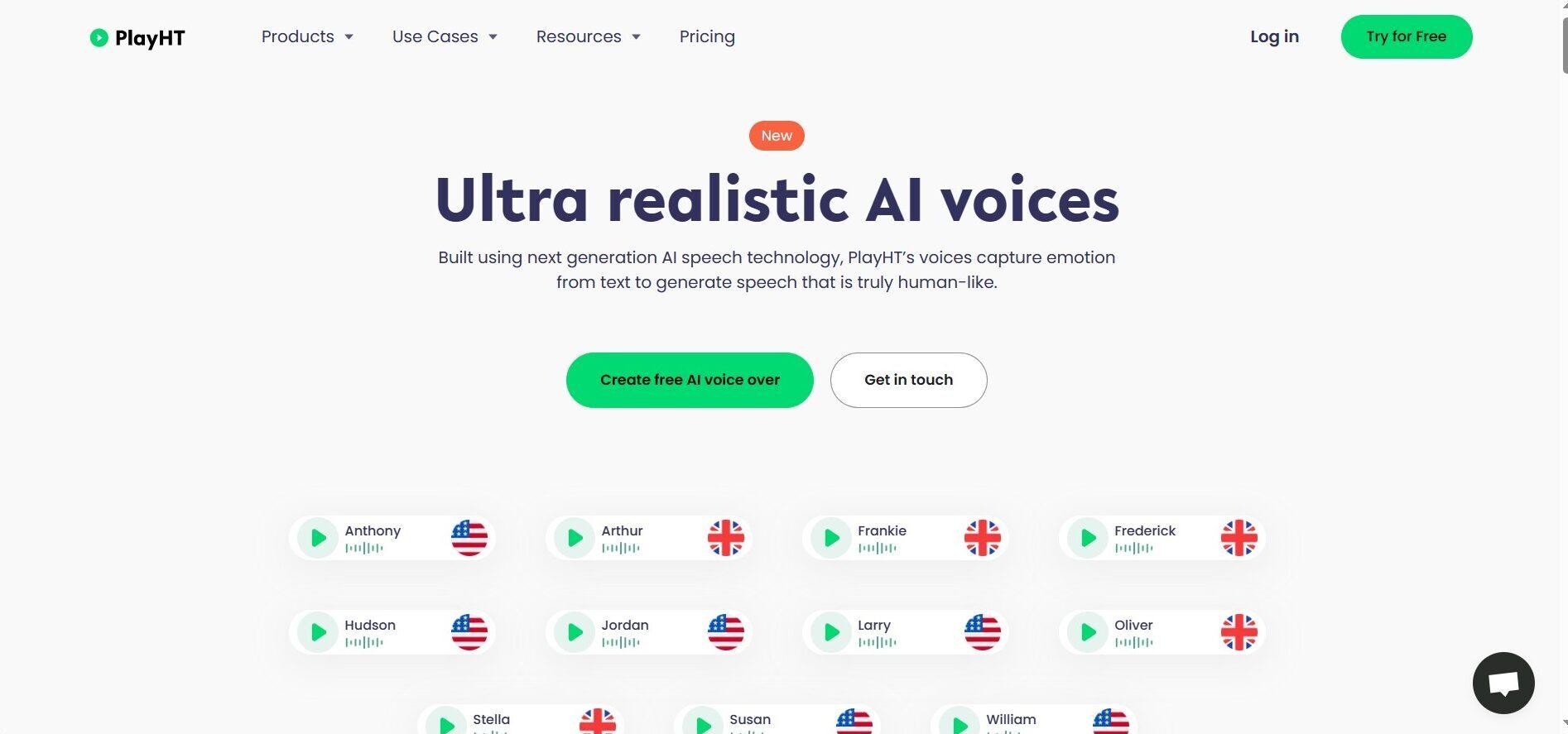 PlayHT AI voice generator tool